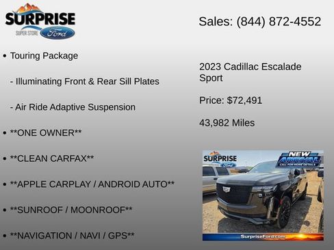 Used 2023 Cadillac Escalade Sport w/ LPO, ONYX Package AWD/4WD image 18