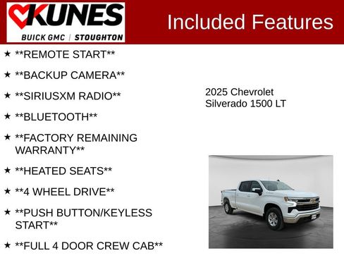 Used 2025 Chevrolet Silverado 1500 LT w/ Work Truck Package AWD/4WD image 2