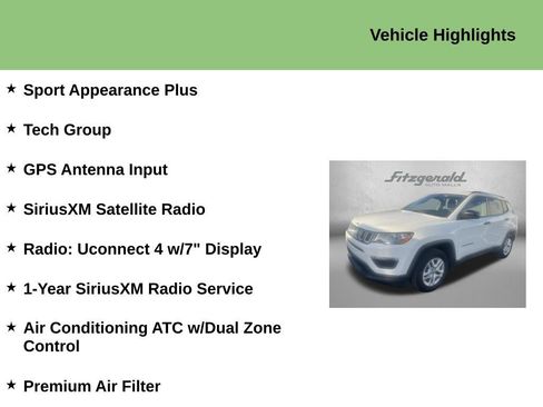 Used 2018 Jeep Compass Sport w/ Tech Group FWD image 4
