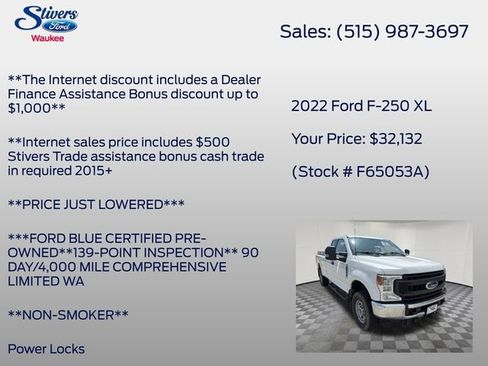 Used 2022 Ford F250 XL w/ Power Equipment Group AWD/4WD image 22