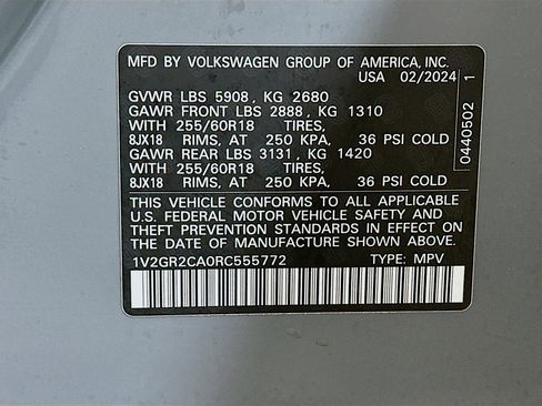 Used 2024 Volkswagen Atlas Peak Edition SEL image 33