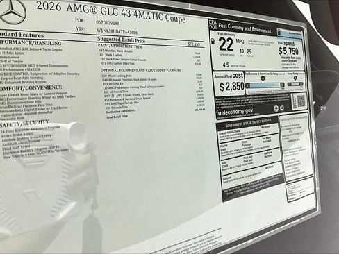 New 2026 Mercedes-Benz GLC 43 AMG 4MATIC Coupe image 17