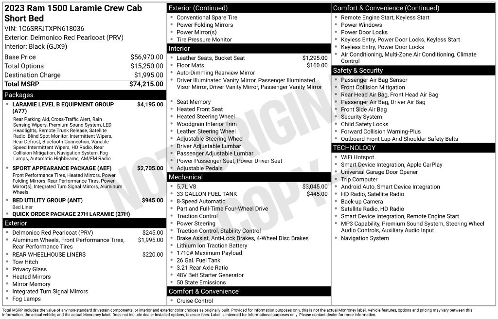 Used 2023 RAM 1500 Laramie AWD/4WD image 25
