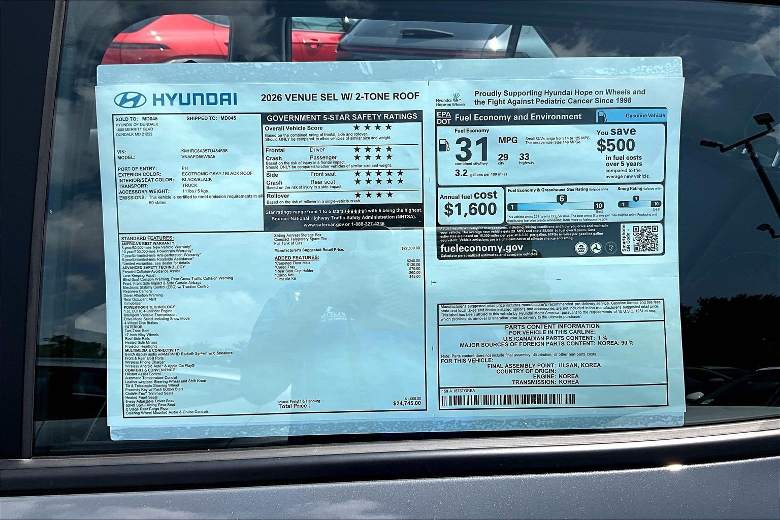 New 2026 Hyundai Venue SEL FWD image 17