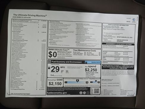 New 2026 BMW X3 xDrive30 image 25