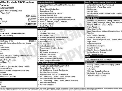 Used 2025 Cadillac Escalade ESV Premium Luxury Platinum AWD/4WD image 1