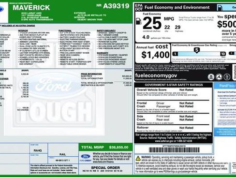 Used 2022 Ford Maverick Lariat w/ Lariat Luxury Package AWD/4WD image 3