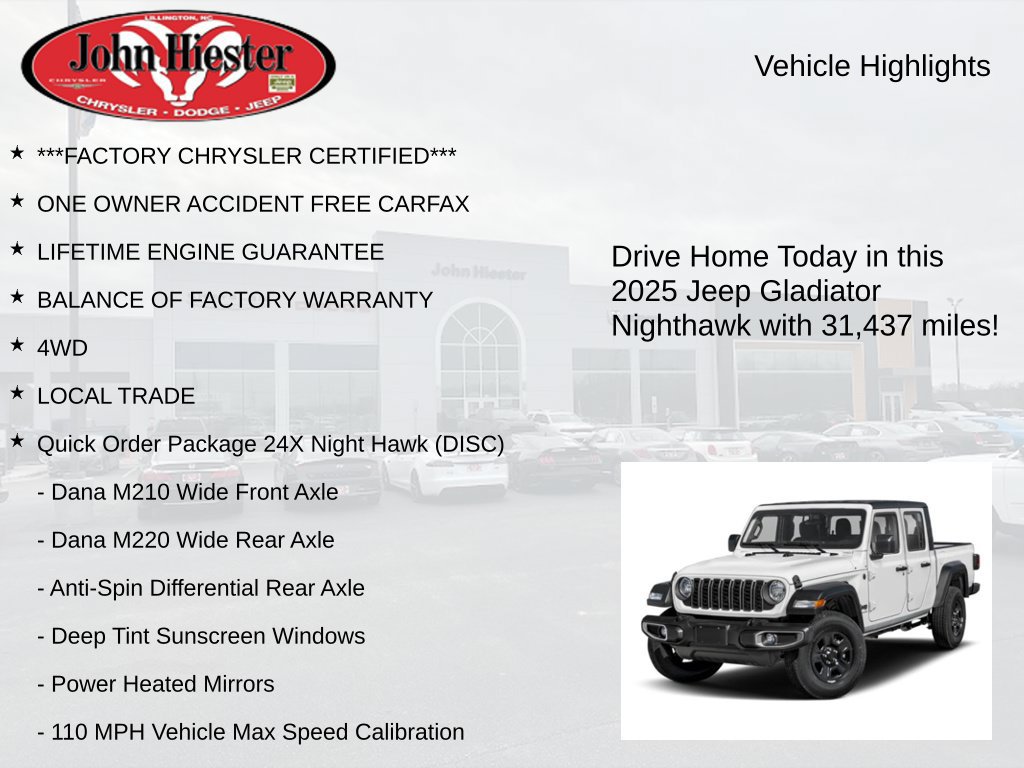 Used 2025 Jeep Gladiator Sport AWD/4WD image 3