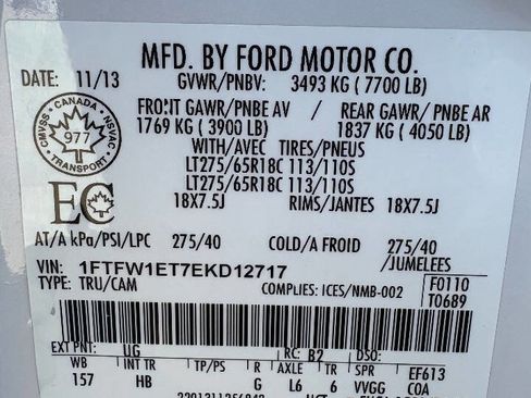 Used 2014 Ford F150 Lariat w/ Equipment Group 501A Mid image 10