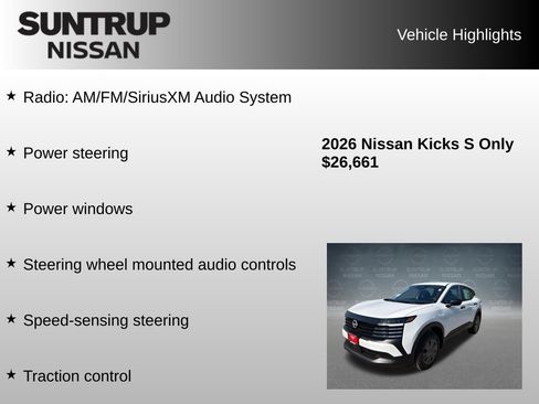 Used 2026 Nissan Kicks S FWD image 8