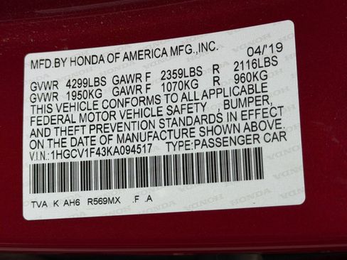 Used 2019 Honda Accord EX image 29