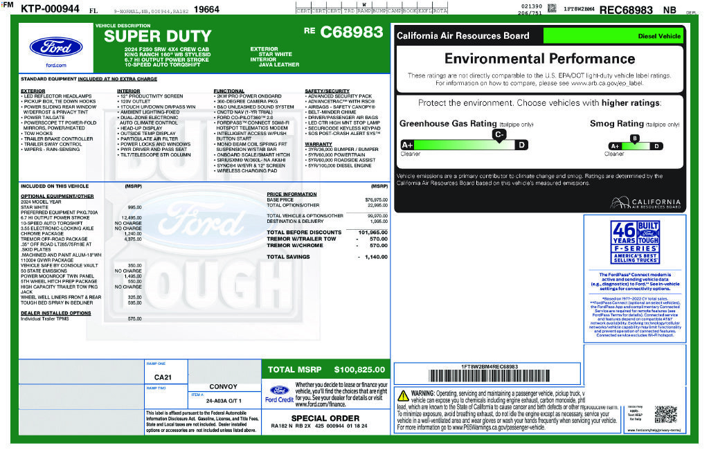 Certified 2024 Ford F250 King Ranch w/ Tremor Off-Road Package AWD/4WD image 9
