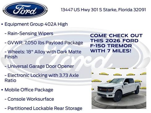 New 2026 Ford F150 Tremor w/ Equipment Group 402B AWD/4WD image 25