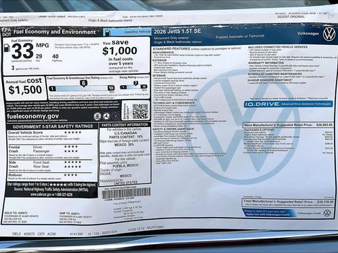 New 2026 Volkswagen Jetta SE image 19