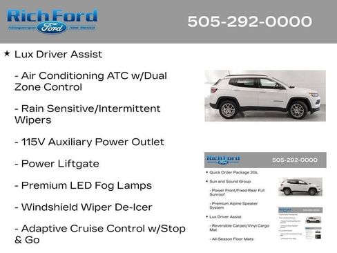 Used 2022 Jeep Compass Latitude w/ Sun and Sound Group AWD/4WD image 53