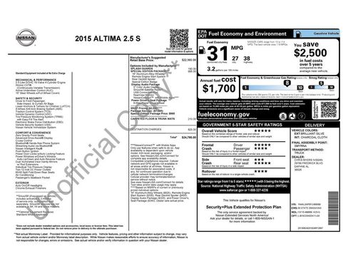 Used 2015 Nissan Altima 2.5 S w/ Special Edition Package image 1