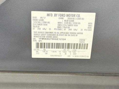 Used 2017 Ford Explorer Sport w/ Equipment Group 401A AWD/4WD image 11
