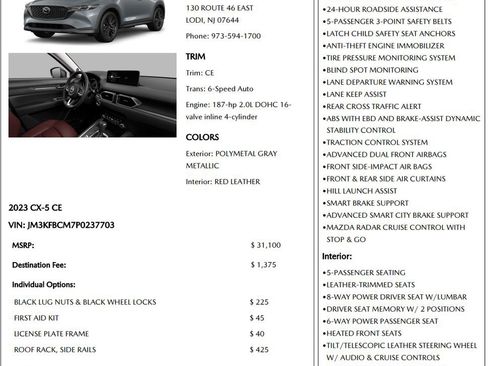 Used 2023 MAZDA CX-5 Carbon Edition image 9