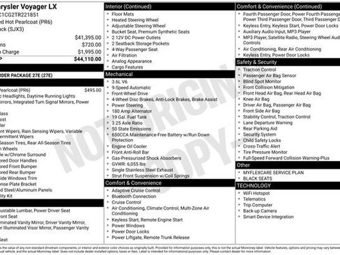New 2026 Chrysler Voyager LX FWD image 28