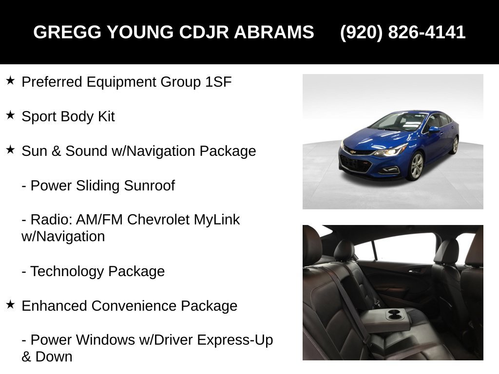 Used 2016 Chevrolet Cruze Premier FWD image 7
