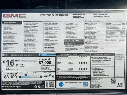 New 2026 GMC Yukon XL Elevation w/ Elevation Premium Package image 21