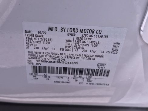 Used 2022 Ford Explorer ST w/ Equipment Group 401A AWD/4WD image 37