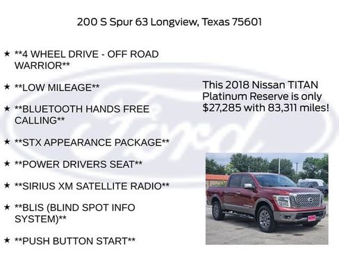 Used 2018 Nissan Titan Platinum Reserve w/ Platinum Utility Package AWD/4WD image 15