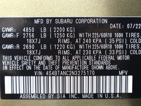 Used 2022 Subaru Outback Limited image 46