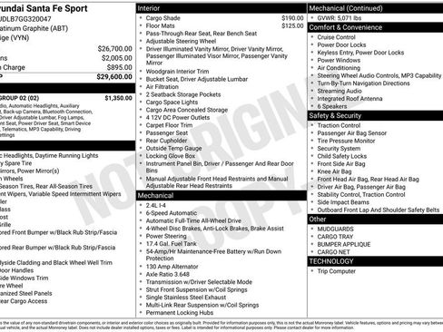 Used 2016 Hyundai Santa Fe Sport w/ Option Group 02 AWD/4WD image 33