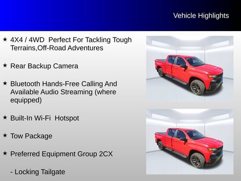 Used 2019 Chevrolet Silverado 1500 Custom Trail Boss w/ Custom Convenience Package AWD/4WD image 4