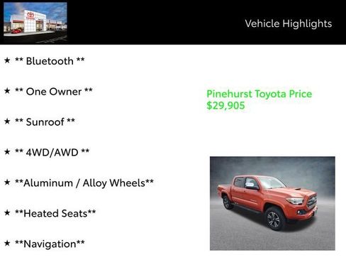 Used 2016 Toyota Tacoma TRD Sport w/ Premium & Technology Package image 7