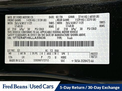 Used 2020 Ford Ranger XLT w/ Equipment Group 301A Mid AWD/4WD image 36