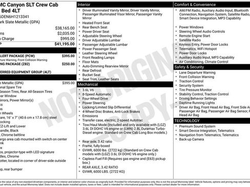 Used 2017 GMC Canyon SLT w/ Driver Alert Package AWD/4WD image 26