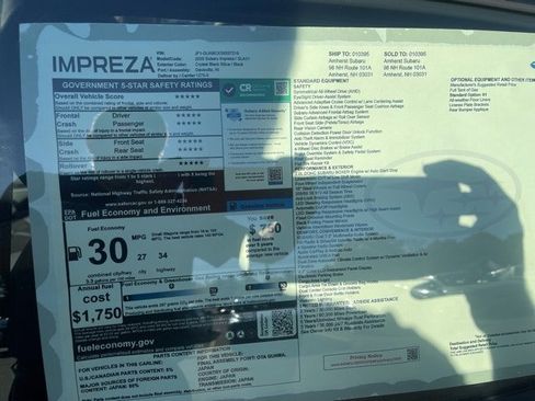 New 2025 Subaru Impreza 2.0i image 10