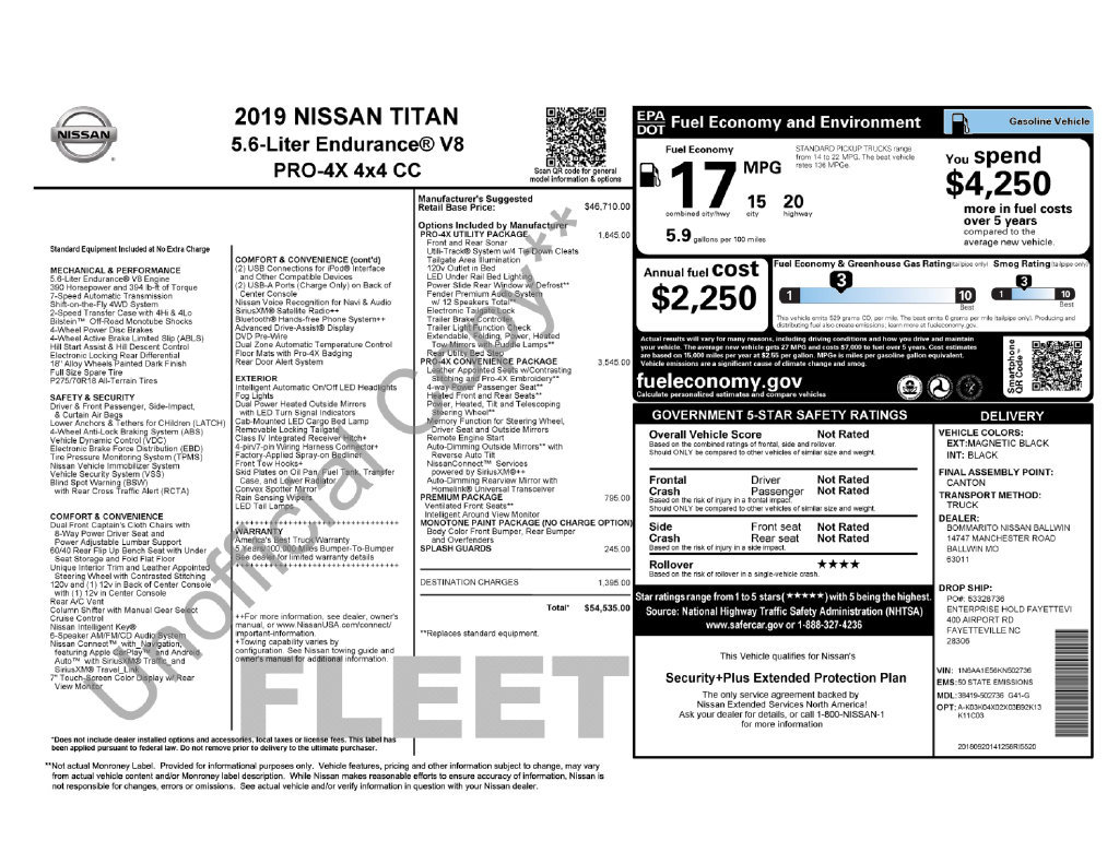 Used 2019 Nissan Titan PRO-4X w/ Pro-4x Convenience Package AWD/4WD image 43