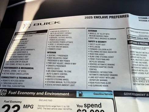 Used 2025 Buick Enclave Preferred w/ LPO, Floor Liner Package FWD image 45