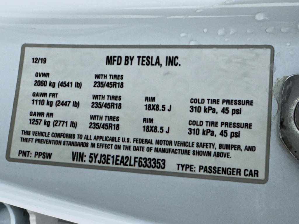 Used 2020 Tesla Model 3 Standard Range RWD image 50