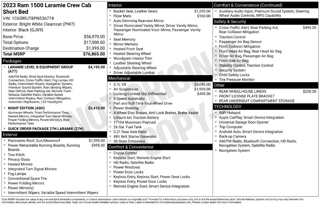 Used 2023 RAM 1500 Laramie AWD/4WD image 4