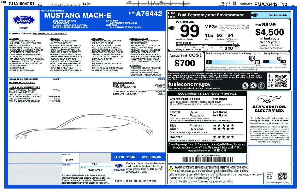 Certified 2023 Ford Mustang Mach-E Premium RWD image 3