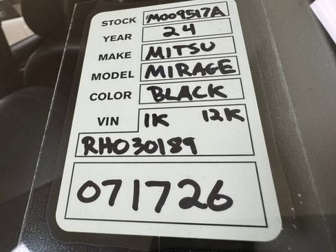 Used 2024 Mitsubishi Mirage Black Edition FWD image 21