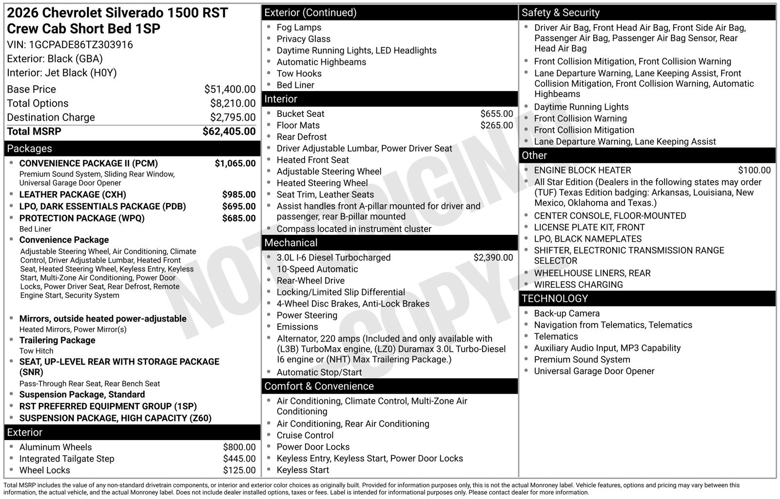 New 2026 Chevrolet Silverado 1500 RST w/ Convenience Package II RWD image 10