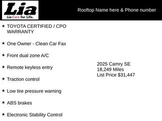 Certified 2025 Toyota Camry XSE video 2
