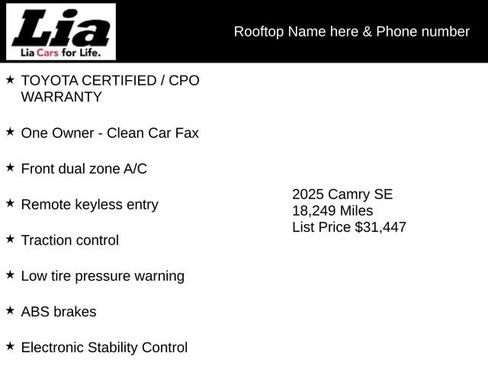Certified 2025 Toyota Camry XSE image 2