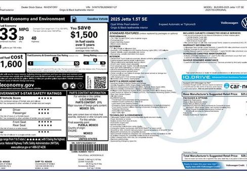 New 2025 Volkswagen Jetta SE image 35