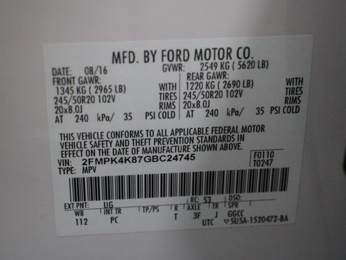 Used 2016 Ford Edge Titanium w/ Equipment Group 301A AWD/4WD image 41