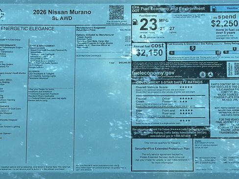 New 2026 Nissan Murano SL image 16