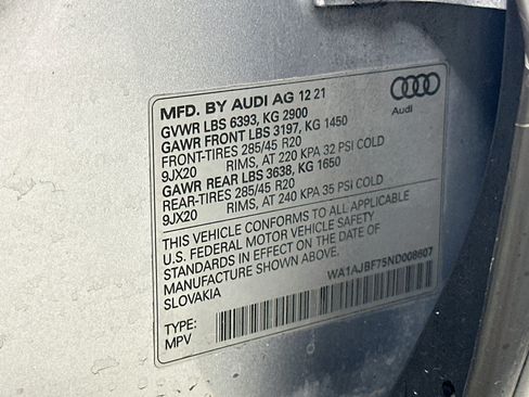Used 2022 Audi Q7 2.0T Premium w/ Convenience Package AWD/4WD image 34