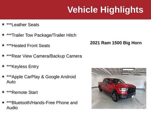 Used 2021 RAM 1500 Big Horn w/ Built-to-serve Edition AWD/4WD image 10