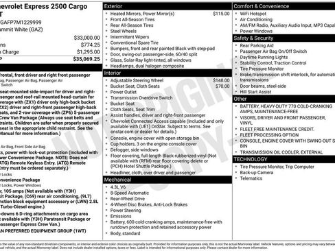 Used 2021 Chevrolet Express 2500 RWD image 16