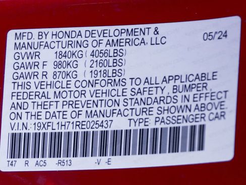 Used 2024 Honda Civic EX-L image 45